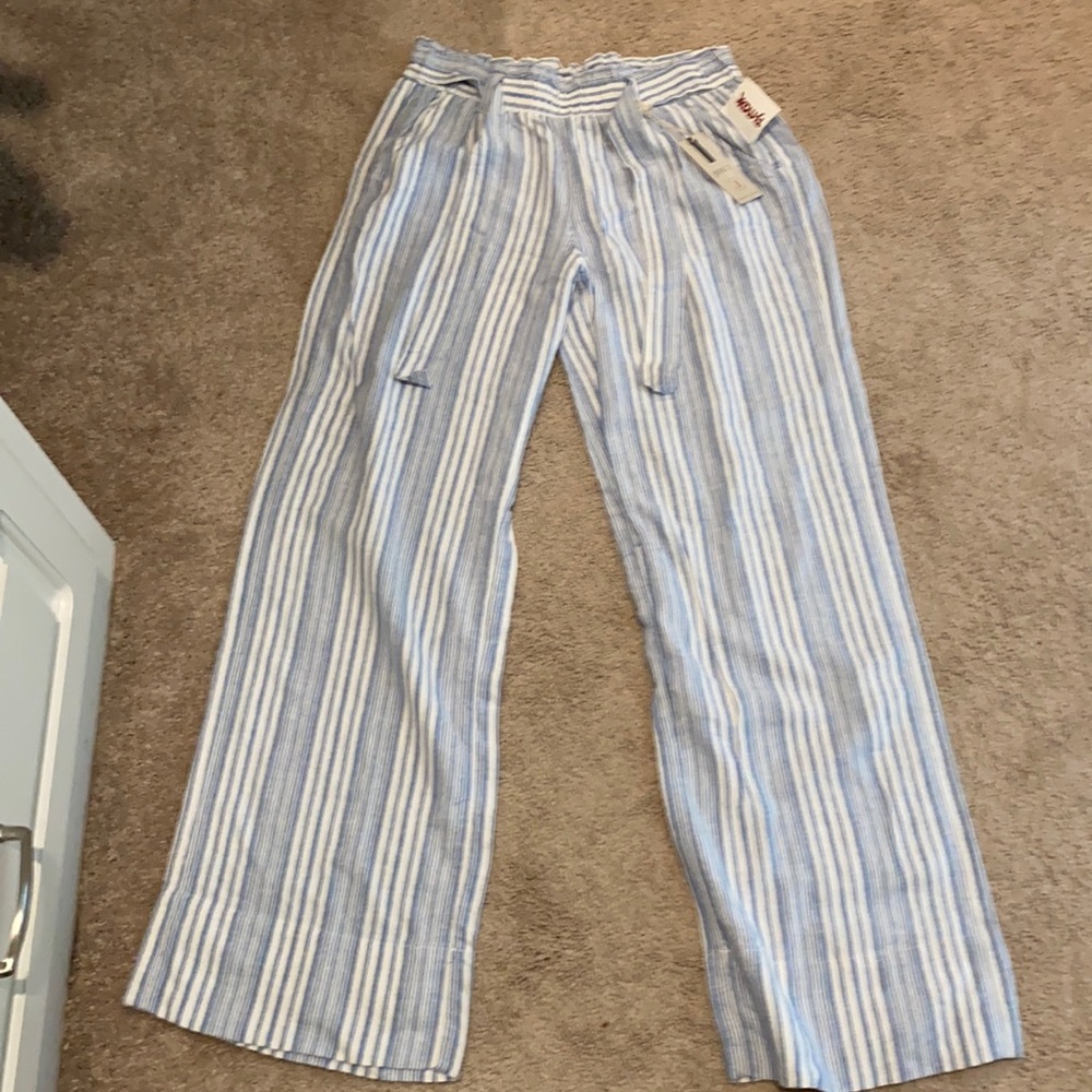 High waisted linen pants